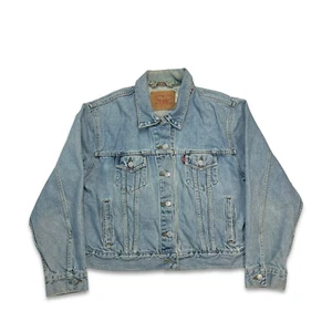 Vintage Levi's Jacket Womens Small Blue Type 3 Light Wash Trucker 90s Denim - Picture 1 of 5