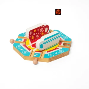 Jahrmarkt Teetasse Drehscheibe Holzeisenbahn Zug Schienen Zubehör - kompatibel - Bild 1 von 1