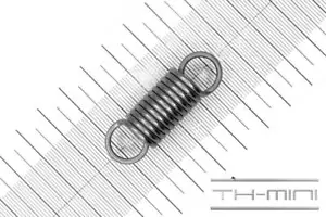 Resorte de tracción 2 mm gancho ojal 14,5 x 42,8 mm 15,6 kg espiral acero inoxidable metal - Imagen 1 de 1