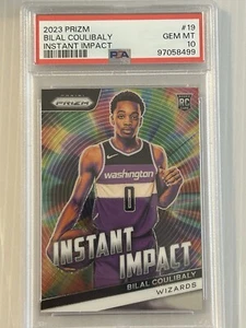 2023-24 Panini Prizm - Impacto instantáneo #19 Bilal Coulibaly (RC) PSA 10 - Imagen 1 de 2