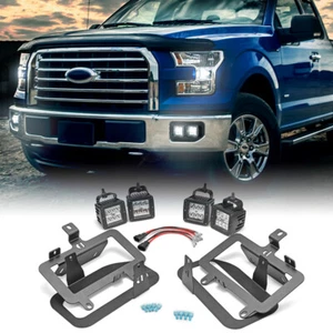Kit de cables de montaje de lámpara de luces antiniebla de parachoques (24 W * 4) para Ford F150 2015 2016 2017 - Imagen 1 de 7