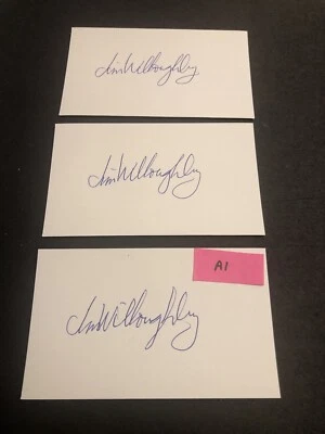 (Lot of 3) Jim Willoughby Red Sox Signed Index 3x5 Autographed Card Lot A1 - Image 1 of 3