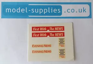Matchbox 42A Bedford Van Evening News Reproduction Waterslide Transfers Set - Picture 1 of 1