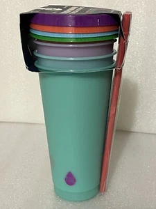 TAL Color Changing Tumbler & Straw Set 24oz Solid Colors & Logo Design - 4 Pack - Picture 1 of 6