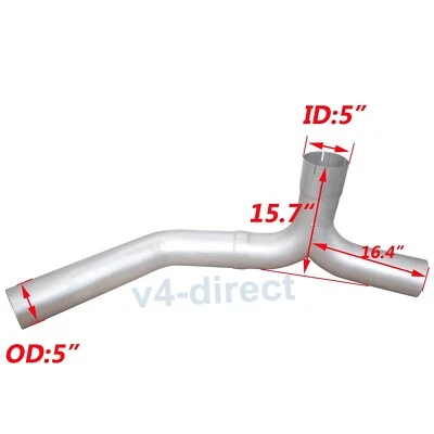 Tubo de escape aluminizado ID/OD de alta resistencia Peterbilt 377 378 379 1987-2007 EE. UU. Foto 1 de 4