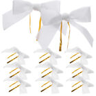  50 Pcs Silk Bow Christmas Cabinet Ribbons Bows Blue Gift Tie