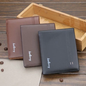 Slim Men Bifold Leather Wallet Credit Card Holder Billfold Bag Money Cash Purse - Picture 1 of 21
