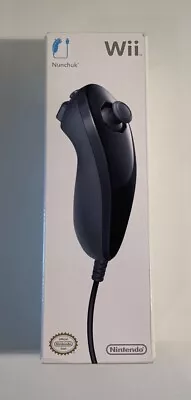 Official OEM Nintendo Wii Navigation Nunchuk Remote Controller Black W/ Box - Image 1 of 2