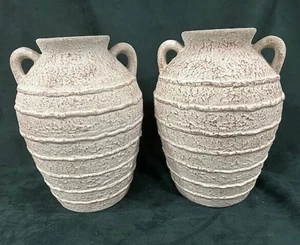 Earth Tone 2 handle vase - set of 2 - Picture 1 of 6