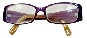 PRADA FRAMES made in italy VPR09G 53-16 0BK-101 135 purple tones rectangle - Picture 1 of 7