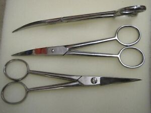 Scissors curved point 16cm WHITELEY surgical steel medical