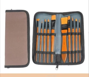 Juego de 10 piezas de pinceles de nailon pinceles de pintura de artista acrílico acuarela al óleo pintura - Imagen 1 de 6