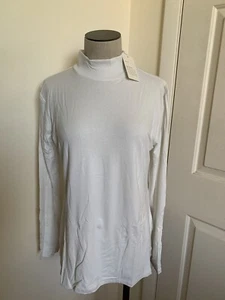 New with tags Basic Turtleneck Tshirt Long Sleeve Top women’s size XXL white - Picture 1 of 7