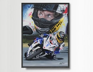 GUY MARTIN TT  MotoGP A3 print from painting by Greg Tillett poster Wall art - Picture 1 of 3