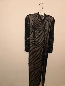 Aj Bari Pailletten Abendkleid/Kleid Gr. 4 100% Seide EINMAL GETRAGEN - Bild 1 von 6