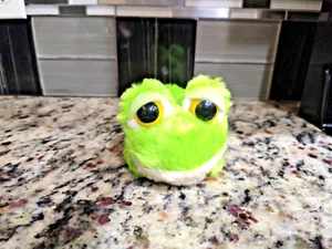Aurora Frog Plush Dreamy Green Glassy Eyes Cuddly Soft Beanie Rear  7 “ - Picture 1 of 7