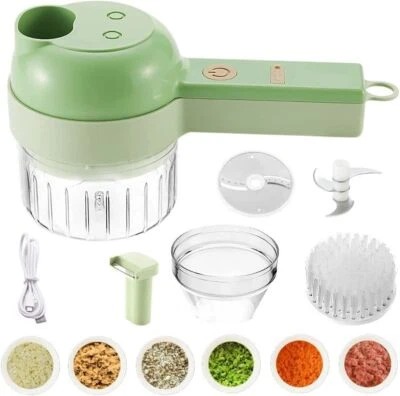 Frullatore elettrico ricaricabile Tritatutto Mixer carne verdure spezie 200ml - Immagine 1 di 4