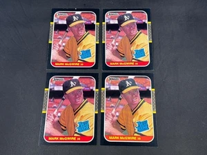 4 CARD 1987 DONRUSS BASEBALL MARK MCGWIRE #46 RATED ROOKIE CARD LOT ATHLETICS RC - Picture 1 of 2