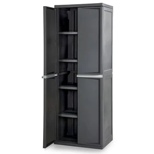 Sterilite Storage Cabinet, Garage, Pantry, & Kitchen Organizer, 4 Shelves, Gray - Picture 1 of 10
