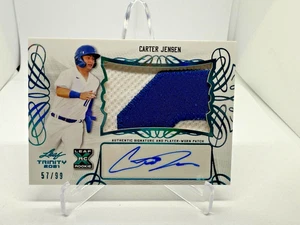 2021 Leaf Trinity Patch Auto Green /99 Carter Jensen #PA-CJ1 Patch Auto - Picture 1 of 2