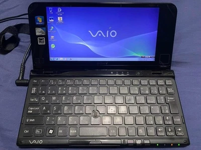 Sony Vaio Type P VPCP11AKJ Black Crocodile Atom Z550 Windows 7 RAM 2GB SSD 128GB - Image 1 of 4