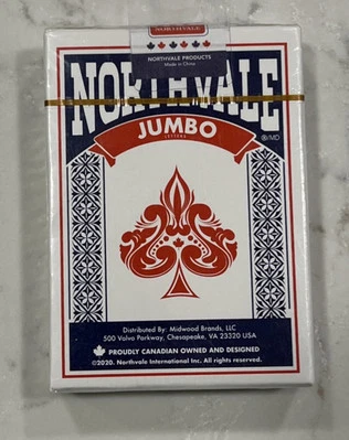 BLUE JUMBO PLAYING CARDS NORTHVALE NEW SEALED - Image 1 of 3