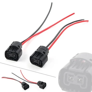 Wire Pigtail Female PSX24W 2504 Two Harness Fog Light Bulb Connector Plug Socket - Picture 1 of 10