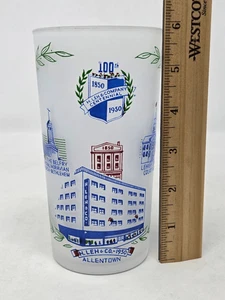 H LEH & CO TRINKGLAS VINTAGE ALLENTOWN PA PENNSYLVANIA CENTENNIAL 1950 - Bild 1 von 7