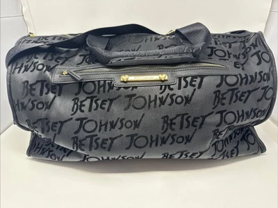 Bolso de mano Betsey Johnson negro para todo el fin de semana equipaje correa de mano Foto 1 de 4
