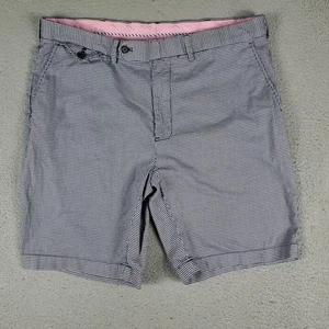 Ralph Lauren Shorts Mens Size 38 Blue Check Casual Flat Front Chino - Picture 1 of 9
