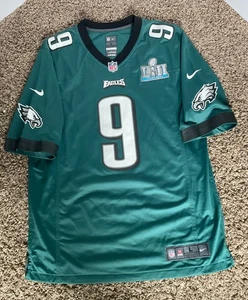 Nick Foles #9 Philadelphia Eagles 2018 Super Bowl 52 Men's Large Jersey - Picture 1 of 7