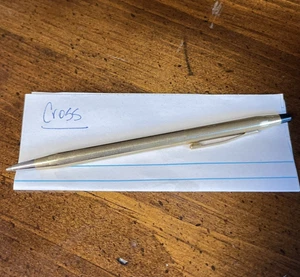 Vintage Cross 1/20 10k Gold Filled Ballpoint Pen, Made in USA Engraved Twist - Picture 1 of 7