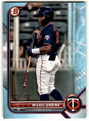 Misael Urbina 2022 Bowman Prospects Sky Blue /499 #BP-86 Minnesota Twins - Image 1 of 2