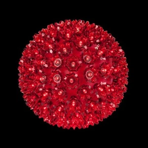 7.5 in. 120-Light LED Red Decorative Starlight Sphere - Picture 1 of 8