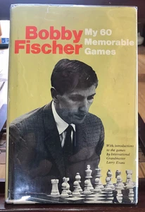 Meine 60 denkwürdigen Spiele von Bobby Fischer Schach, sehr guter Zustand 1969 HC mit DJ 4. Druck - Bild 1 von 7