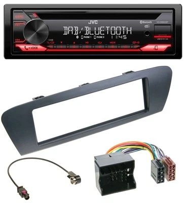 JVC CD DAB USB Bluetooth MP3 Autoradio für Renault Scenic (ab 12) - grau - Bild 1 von 4