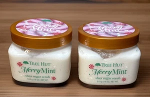 Tree Hut Merry Mint Shea Sugar Scrub 18 oz Limited Edition New RARE Lot of 2! - Picture 1 of 4