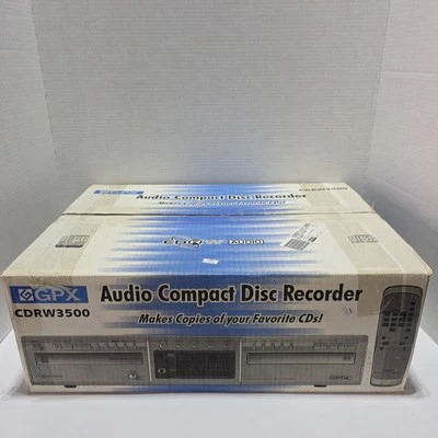 GPX CDRW3500 Audio Compact Disc Recorder, With Remote, RARE, New Open Box! - Image 1 of 4