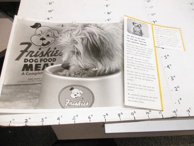 FRISKIES DOG FOOD terrier Harris Tuchman ad agency photo 1950s TV commercial - Image 1 of 3
