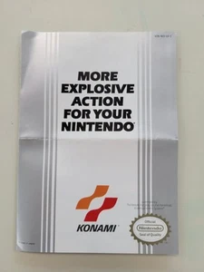 Nintendo NES Konami "More Explosive Action" Promo, Insert ONLY (KON-NES-US-2) - Picture 1 of 3