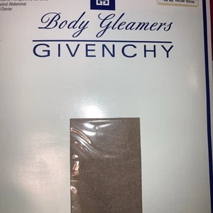 Pantimedias Body Gleamers Superbe Givenchy pierna transparente brillante 156 dorado pálido talla B - Imagen 1 de 5