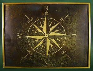 Nautical Compass Engineer Gift Metal Wall Art Print Poster Artwork Decor - Picture 1 of 8