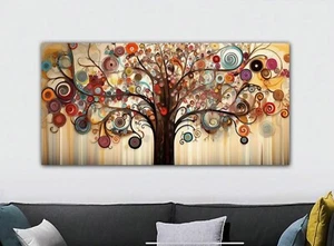 Canvas Wall Art  TREE OF LIFE  by GUSTAV KLIMT   16 x 32 Unframed    576 - Picture 1 of 3