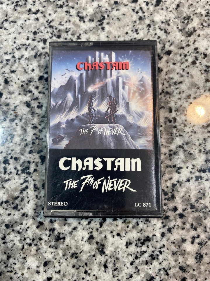 Vintage 1985 Cassette Tape Chastain The 7th Of Never Leviathan Records - Imagem 1 de 4