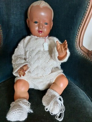 Antico Bagnante Petitcollin 55 helios Capelli Biondo Celluloide - Immagine 1 di 4