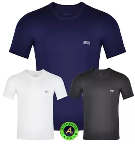 T-Shirt Hugo Boss Baumwolle Rundhals marineweiß grau M-XXL - Bild 1 von 7