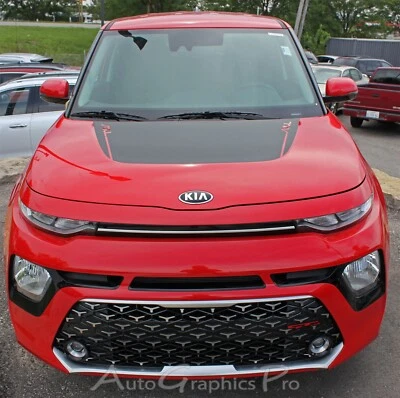 Calcomanías gráficas de vinilo para Kia Soul Hood 2020-2025 rayas capó con alma Foto 1 de 4