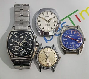Job Lot Swiss Watches 4pcs - Oris Sector Spendid Automatic Mechanical And Quartz - Picture 1 of 13