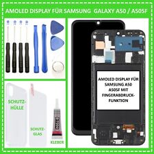 OLED Display für Samsung Galaxy A50 2019 A505F LCD Touch Screen Glas + Rahmen