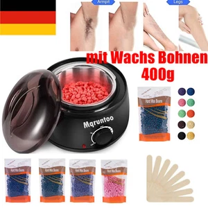 Wachsgerät Set Waxing Körper Haarentfernung Heißwachs Salon + Wachs Bohnen 400g - Bild 1 von 9